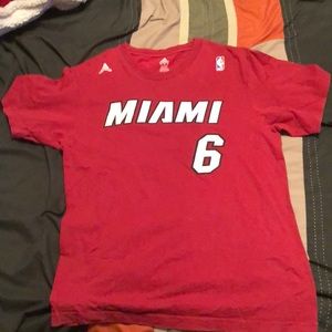 Adidas Miami heat Lebron James t shirt